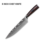 IWELAI Stainless Steel Japanese Kitchen Chef Knives Set