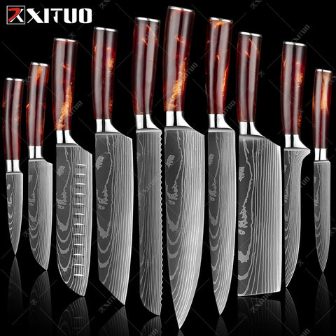 XITUO 10 Pcs kitchen chef knives Set