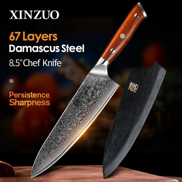 XINZUO Brand 6.5 Inch Chef Knife Japanese 67 layer Damascus Steel