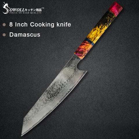 Sowoll 8 Inch Japanese 67 Layers Damascus Chef Knife