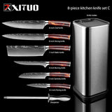 XITUO 8-PCS chef knife knives Set with Holder
