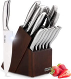14PCS Professional Japanese Stainless Steel Chef Knives Set with Wooden stand