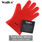 WALFOS 1 piece food grade Heat Resistant Silicone Kitchen barbecue oven glove