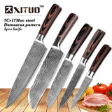 XITUO 5PCS Stainless Steel Santoku chef Knife Set