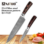 XITUO 5PCS Stainless Steel Santoku chef Knife Set