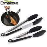 ERMAKOVA Silicone BBQ Grilling Non-Stick Tong