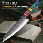 XITUO 8 Inch Cleaver Japanese Damascus Stainless Steel Chef Knife