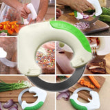 Kitchen Chef Knife 360 Cutter Multifunctional Stainless Steel Round Shaped Rolling Circular Wheel Kitchen Knife