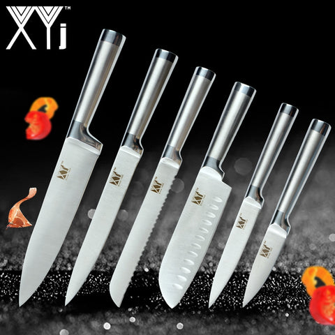 XYj Stainless Steel Santoku Chef Knives Set